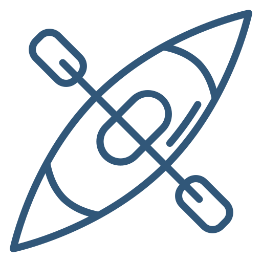 kayak blue icon