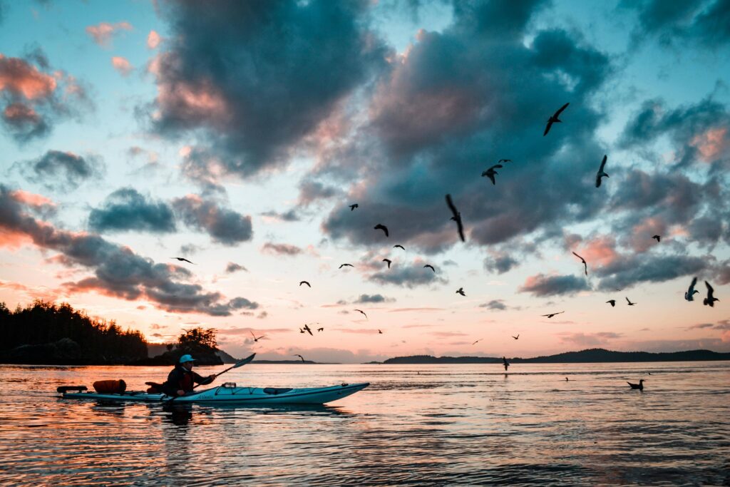 social & romantic sunset kayak