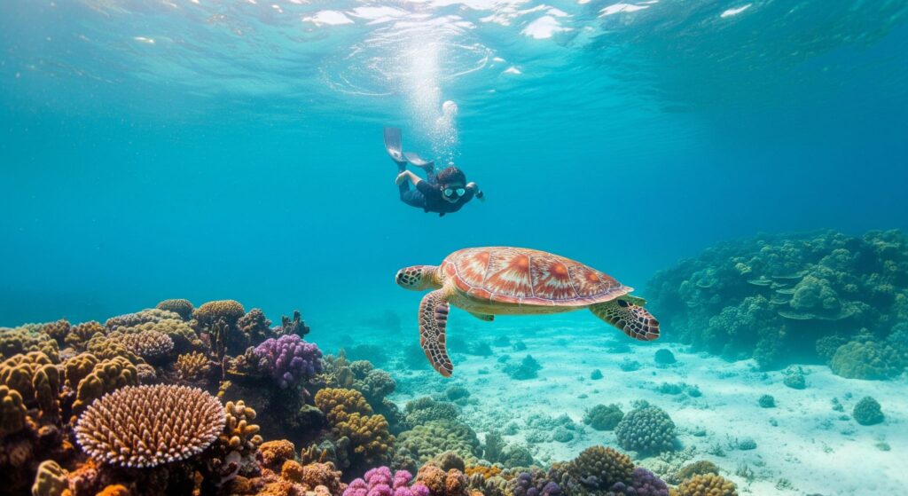 underwater scene gili island
