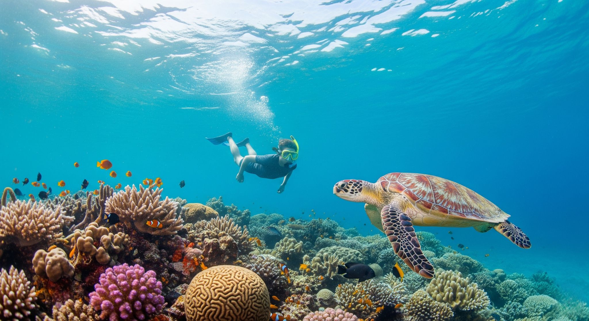 underwater scene gili island